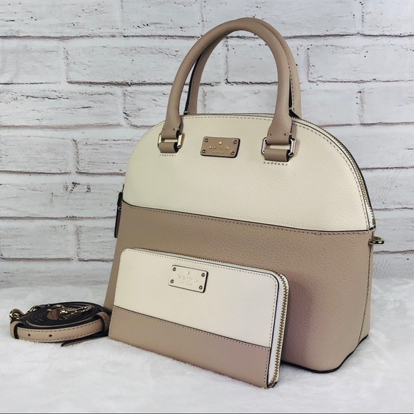 2PCS Kate Spade Carli Groove Street Satchel Wallet - Picture 2 of 8